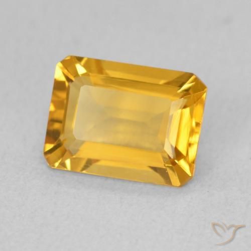 1.41克拉天然黄水晶，八边形，VVS