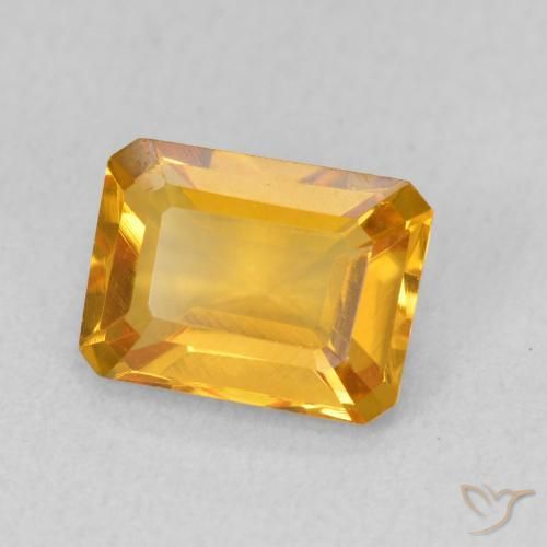 1.42克拉天然黄水晶，八边形，VVS