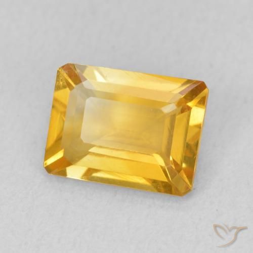 1.35克拉天然黄水晶，八边形，VVS