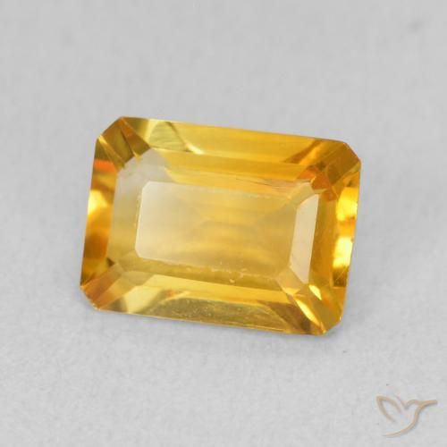 1.26克拉天然黄水晶，八边形，VVS