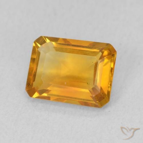 1.34克拉天然黄水晶，八边形，VVS