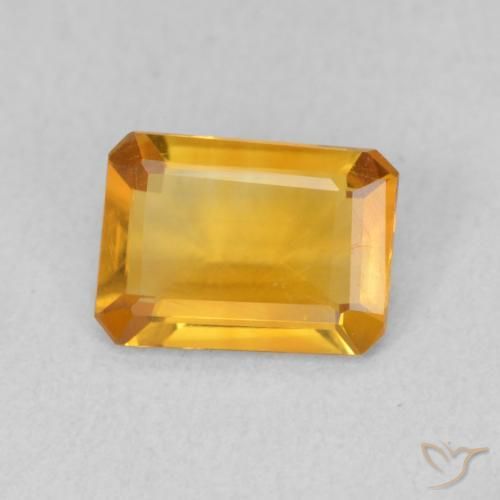 0.93克拉天然黄水晶，八边形，VVS