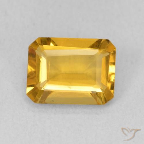 1.35ct 天然 深金橙色 黄水晶, 祖母绿式切割, VVS-VS