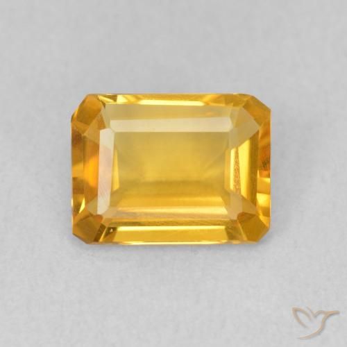 1.03ct 天然 金橙色 黄水晶, 祖母绿式切割, VVS-VS