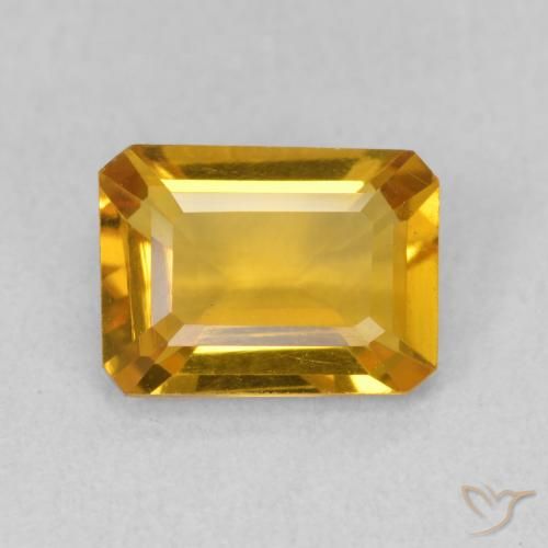 1.29ct 天然 深金色 黄水晶, 祖母绿式切割, VVS-VS
