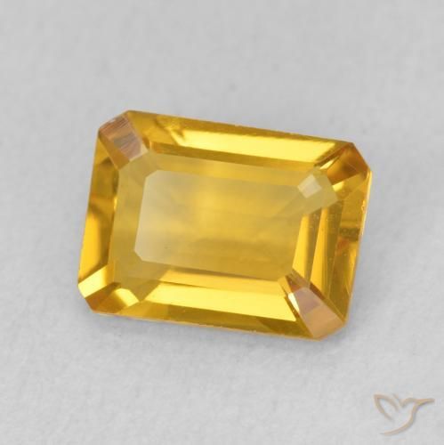 1.29克拉天然黄水晶，八边形，VVS-VS