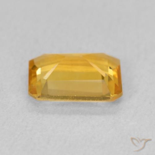 1.24克拉天然黄水晶，八边形，VVS-VS