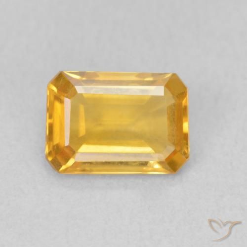 1.07ct 天然 中金 黄水晶, 祖母绿式切割, VVS-VS