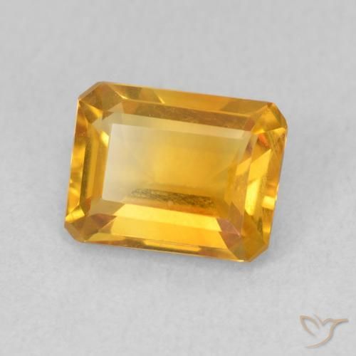 1.34克拉天然黄水晶，八边形，VVS-VS