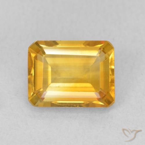 1.48ct 天然 中金 黄水晶, 祖母绿式切割, VVS