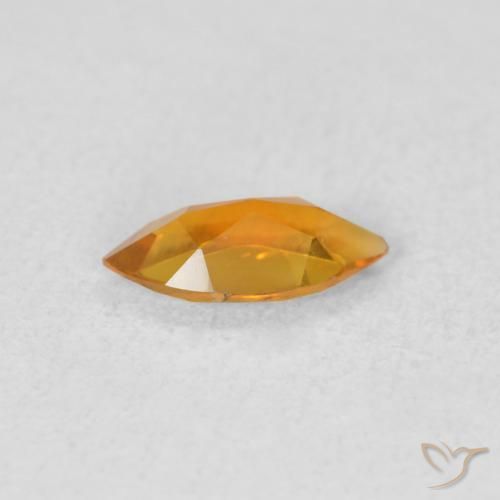 0.40克拉天然黄水晶，榄尖形，VVS-VS
