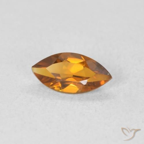 0.49克拉天然黄水晶，榄尖形，VVS-VS