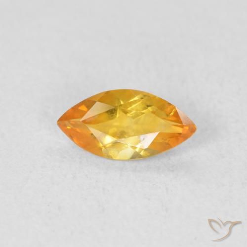 0.44ct 天然 中金 黄水晶, 榄尖形, VVS-VS