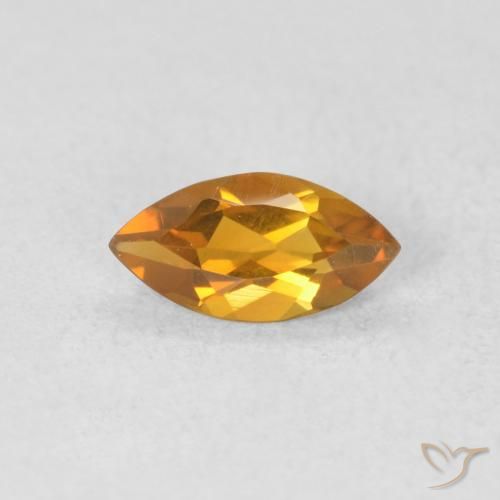 0.47ct 天然 橙金 黄水晶, 榄尖形, VVS-VS