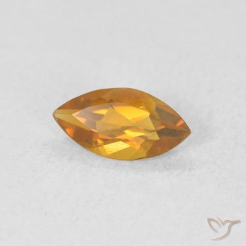 0.47克拉天然黄水晶，榄尖形，VVS-VS