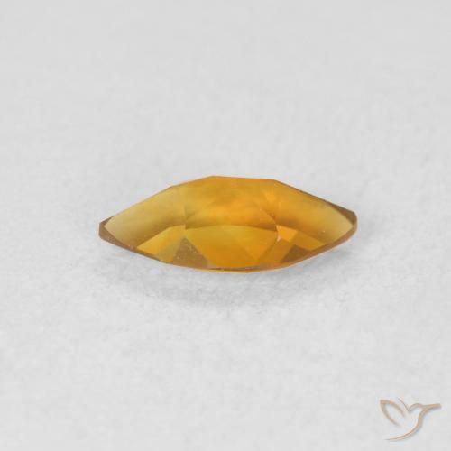 0.47克拉天然黄水晶，榄尖形，VVS-VS