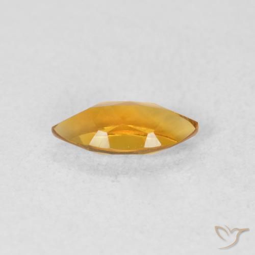 0.51克拉天然黄水晶，榄尖形，VVS-VS