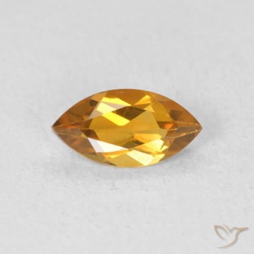 0.57ct 天然 中橙金 黄水晶, 榄尖形, VVS-VS