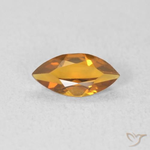 0.48ct 天然 中橙金 黄水晶, 榄尖形, VVS-VS
