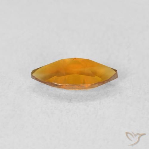 0.48克拉天然黄水晶，榄尖形，VVS-VS