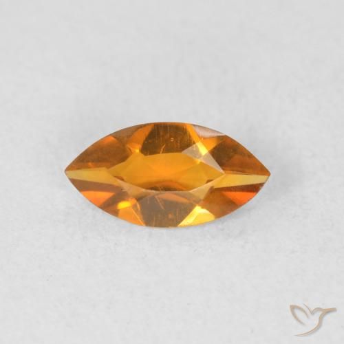0.49ct 天然 黄金色 黄水晶, 榄尖形, VVS-VS