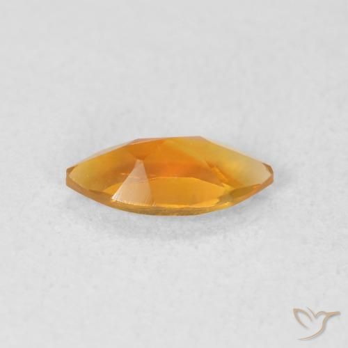 0.49克拉天然黄水晶，榄尖形，VVS-VS