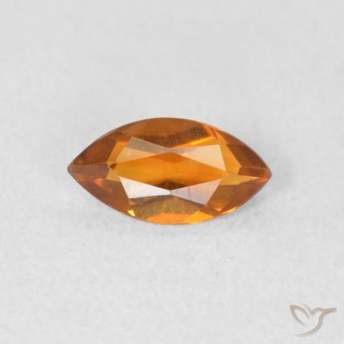 0.50ct 天然 深橙色 黄水晶, 榄尖形, VVS-VS