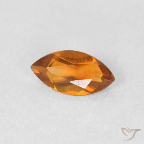 0.50克拉天然黄水晶，榄尖形，VVS-VS