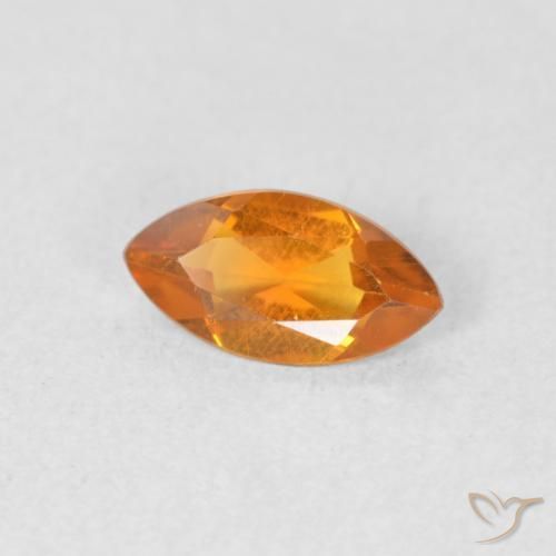 0.51克拉天然黄水晶，榄尖形，VVS-VS