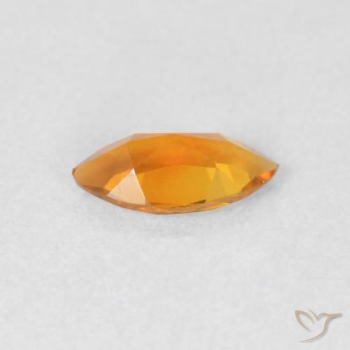 0.51克拉天然黄水晶，榄尖形，VVS-VS