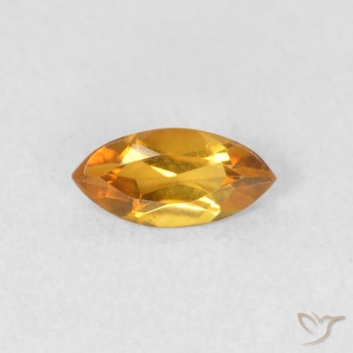 0.46ct 天然 深橙金 黄水晶, 榄尖形, VVS-VS