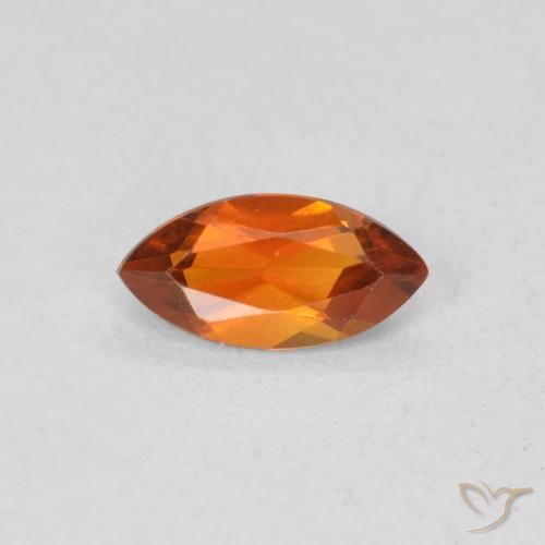 0.47ct 天然 深橙色 黄水晶, 榄尖形, VVS-VS
