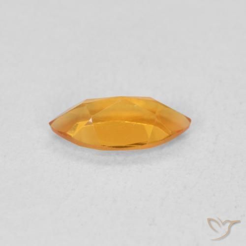 0.48克拉天然黄水晶，榄尖形，VS
