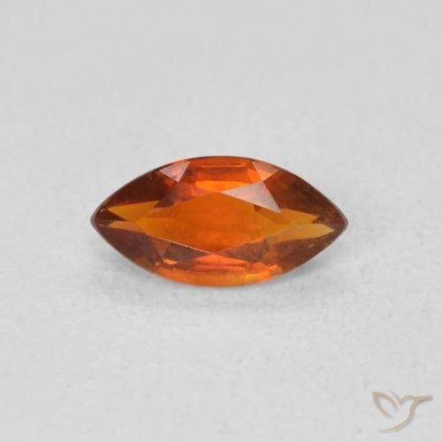 0.52ct 天然 火橙 黄水晶, 榄尖形, VVS-VS
