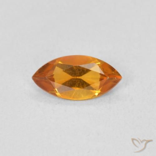 0.48ct 天然 杏橙 黄水晶, 榄尖形, VS