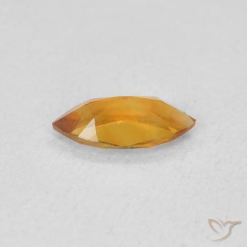 0.48克拉天然黄水晶，榄尖形，VS