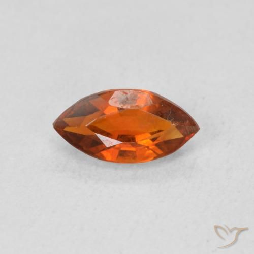 0.57ct 天然 深橙色 黄水晶, 榄尖形, VVS-VS