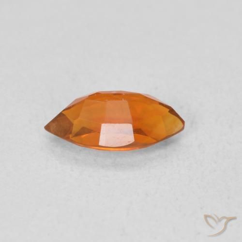 0.57克拉天然黄水晶，榄尖形，VVS-VS