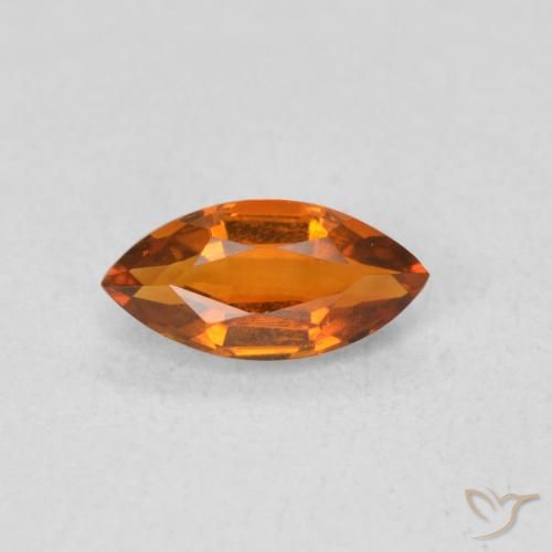 0.56ct 天然 深橙色 黄水晶, 榄尖形, VVS-VS