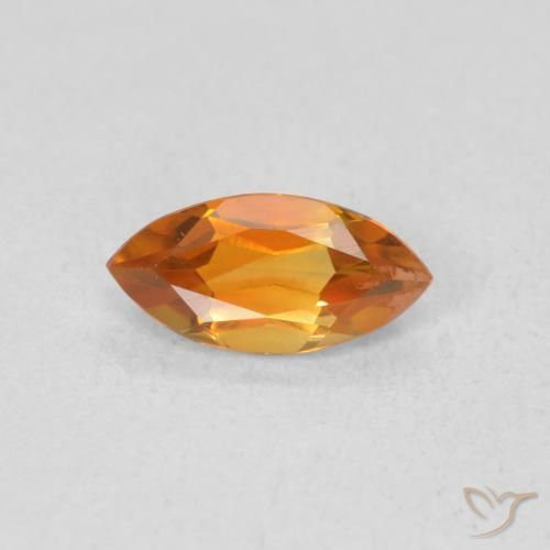 0.56ct 天然 中橙 黄水晶, 榄尖形, VVS-VS