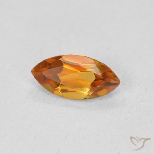 0.56克拉天然黄水晶，榄尖形，VVS-VS