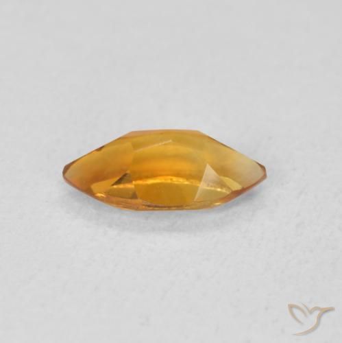 0.56克拉天然黄水晶，榄尖形，VVS-VS