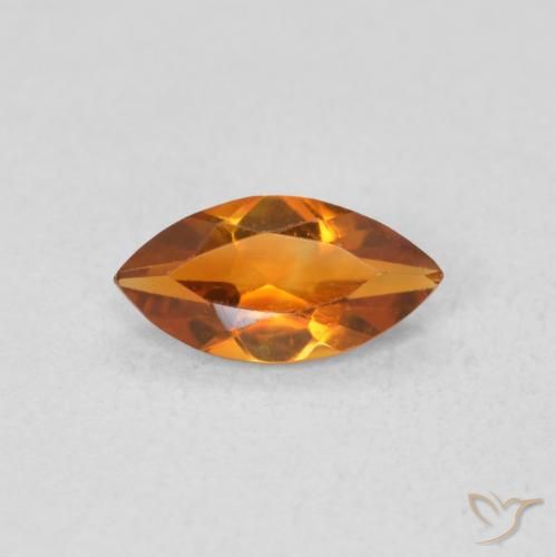0.49ct 天然 橙棕色 黄水晶, 榄尖形, VVS-VS