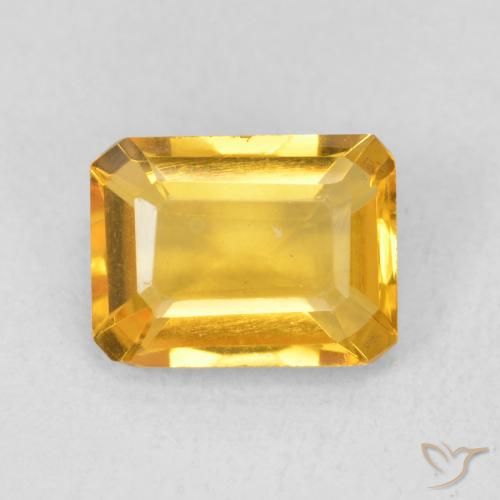 1.44ct 天然 中金 黄水晶, 祖母绿式切割, VVS