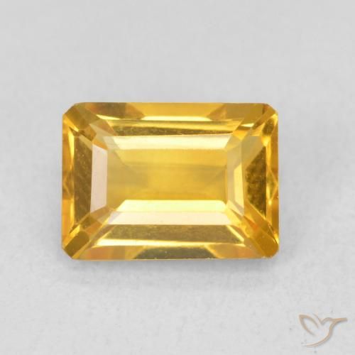 1.45ct 天然 深金橙色 黄水晶, 祖母绿式切割, VVS