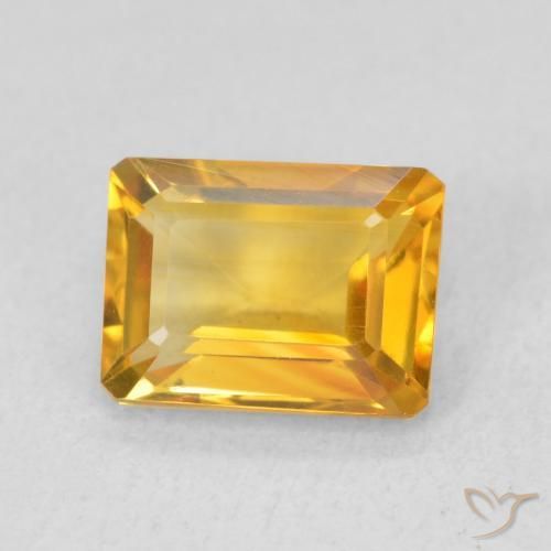 1.39克拉天然黄水晶，八边形，VVS