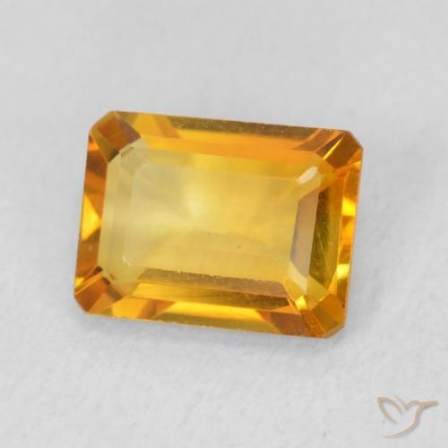 1.41克拉天然黄水晶，八边形，VVS