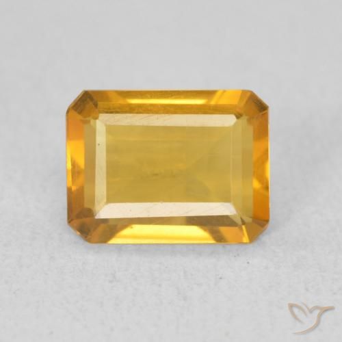 1.06ct 天然 深金色 黄水晶, 祖母绿式切割, VVS