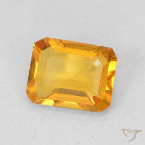 1.23克拉天然黄水晶，八边形，VVS