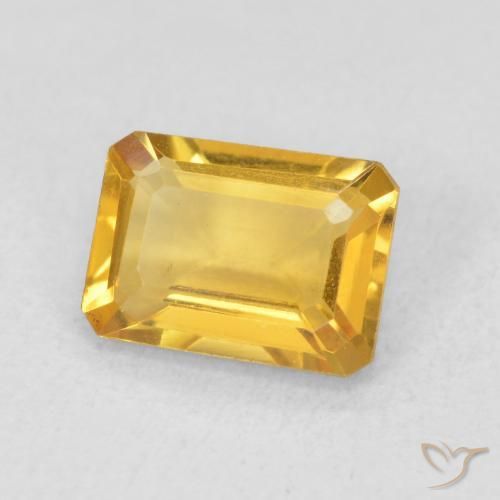 1.24克拉天然黄水晶，八边形，VVS